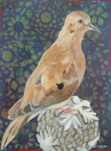 Day 33 - Mourning Dove, Acrylic on 6 X 8 Cradle Board, $88.00.